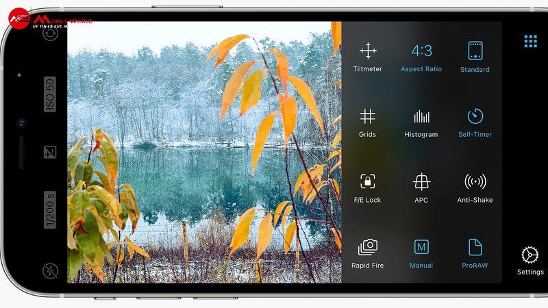 Nhiều tính năng hiện đại trong app Pro Camera