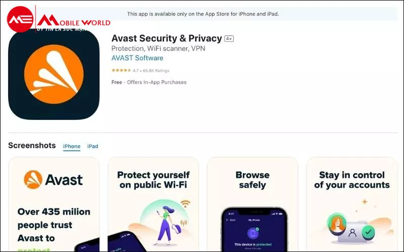 Phần mềm Avast Security & Privacy