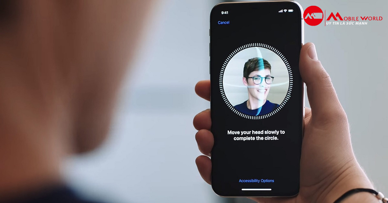 Khóa bằng Face ID giúp bảo vệ dữ liệu người dùng.