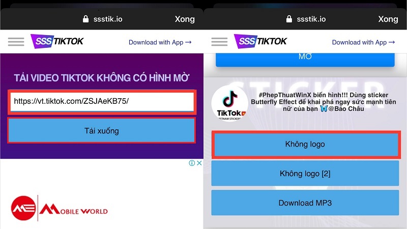 Web tải video Tiktok không logo SSSTikTok chất lượng cao