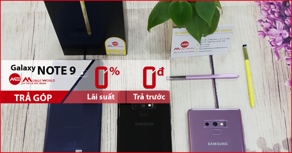 Galaxy Note 9 Giá cực rẻ - trả góp lãi suất 0% - trả trước 0đ