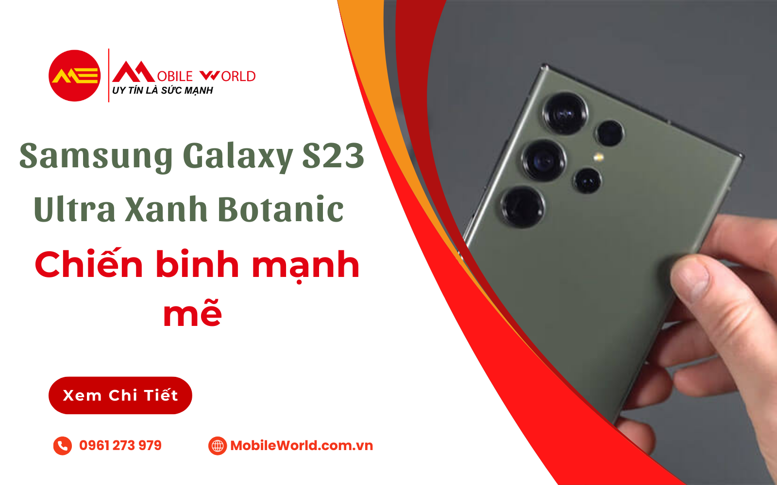 Samsung Galaxy S23 Ultra Xanh Botanic: Chiến binh mạnh mẽ