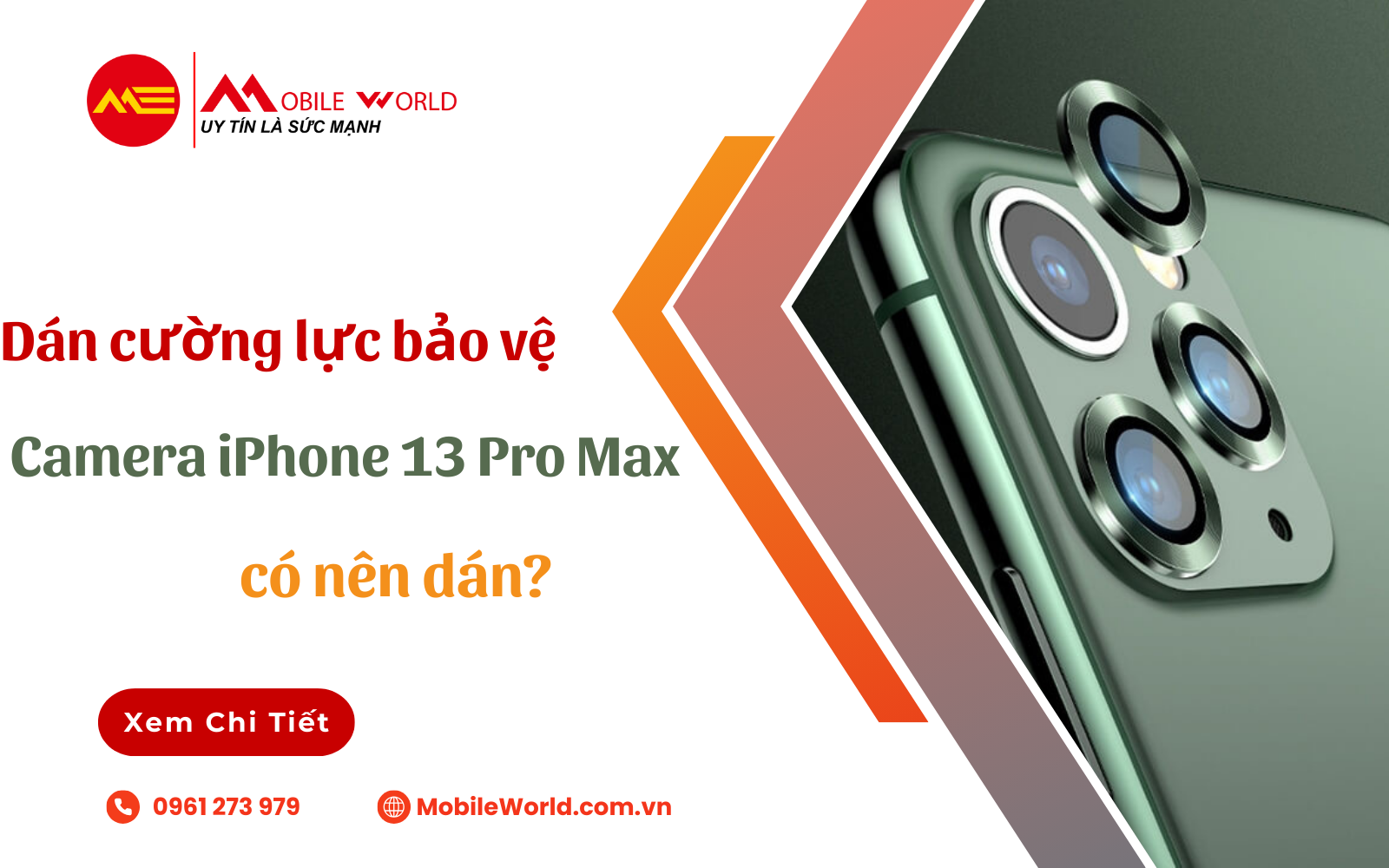 Dán cường lực bảo vệ Camera iPhone 13 Pro Max, có nên dán?
