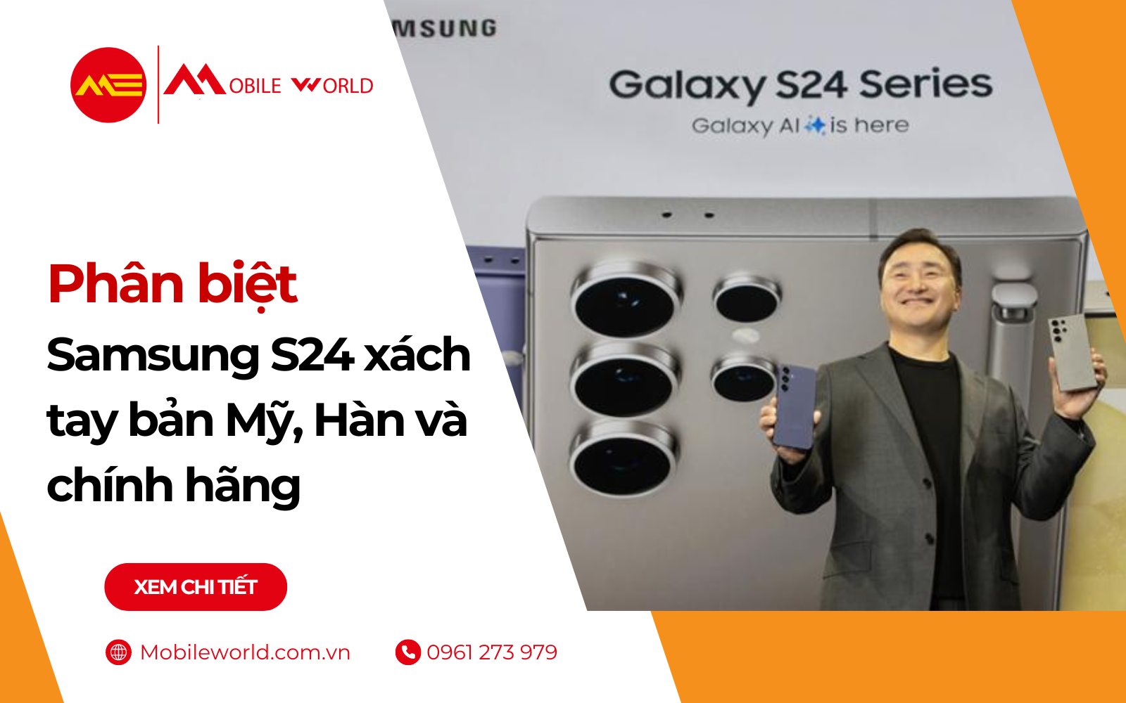 Phân biệt Samsung S24 Xách tay bản Mỹ, Hàn và Chính hãng