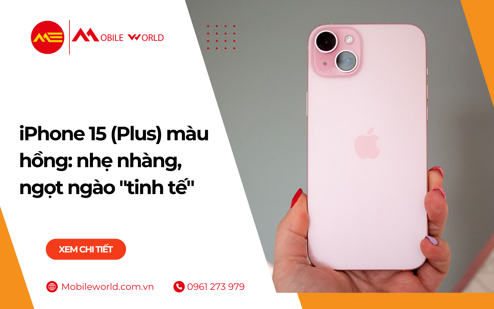 iPhone 15 (Plus) màu hồng: nhẹ nhàng, ngọt ngào 