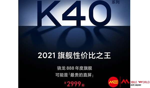 Rò rỉ Redmi K40 Pro có cảm biến máy ảnh lớn 1/1,5 inch