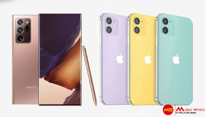 So sánh thiết kế, cấu hình Note 20 Ultra và iPhone 12