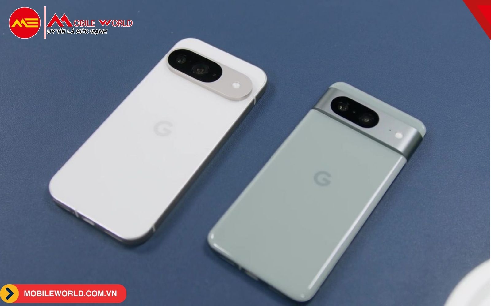Pixel 9 trái và Pixel 8 phải