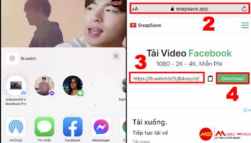 Cách tải video trên Facebook và Youtube về điện thoại