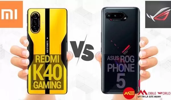 Đọ thiết kế Xiaomi Redmi K40 và Asus Rog Phone 5