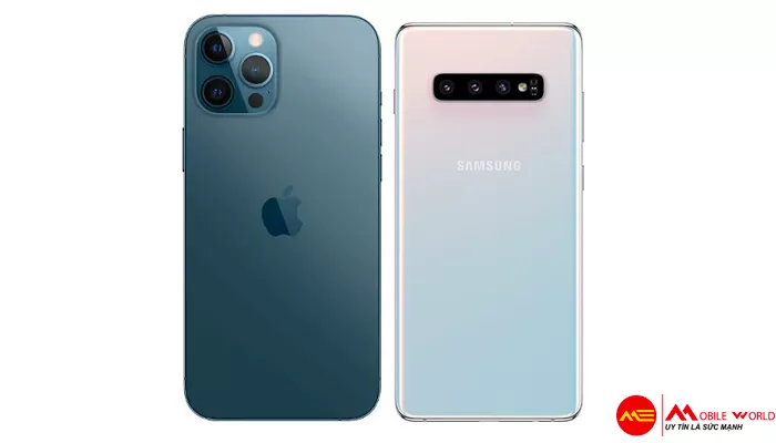 So sánh mặt kính iPhone 12 và mặt gốm Galaxy S10 Plus