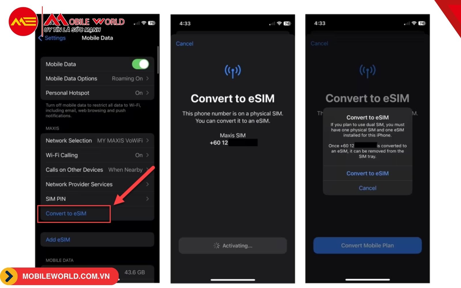 Cách chuyển sim vật lý sang eSIM