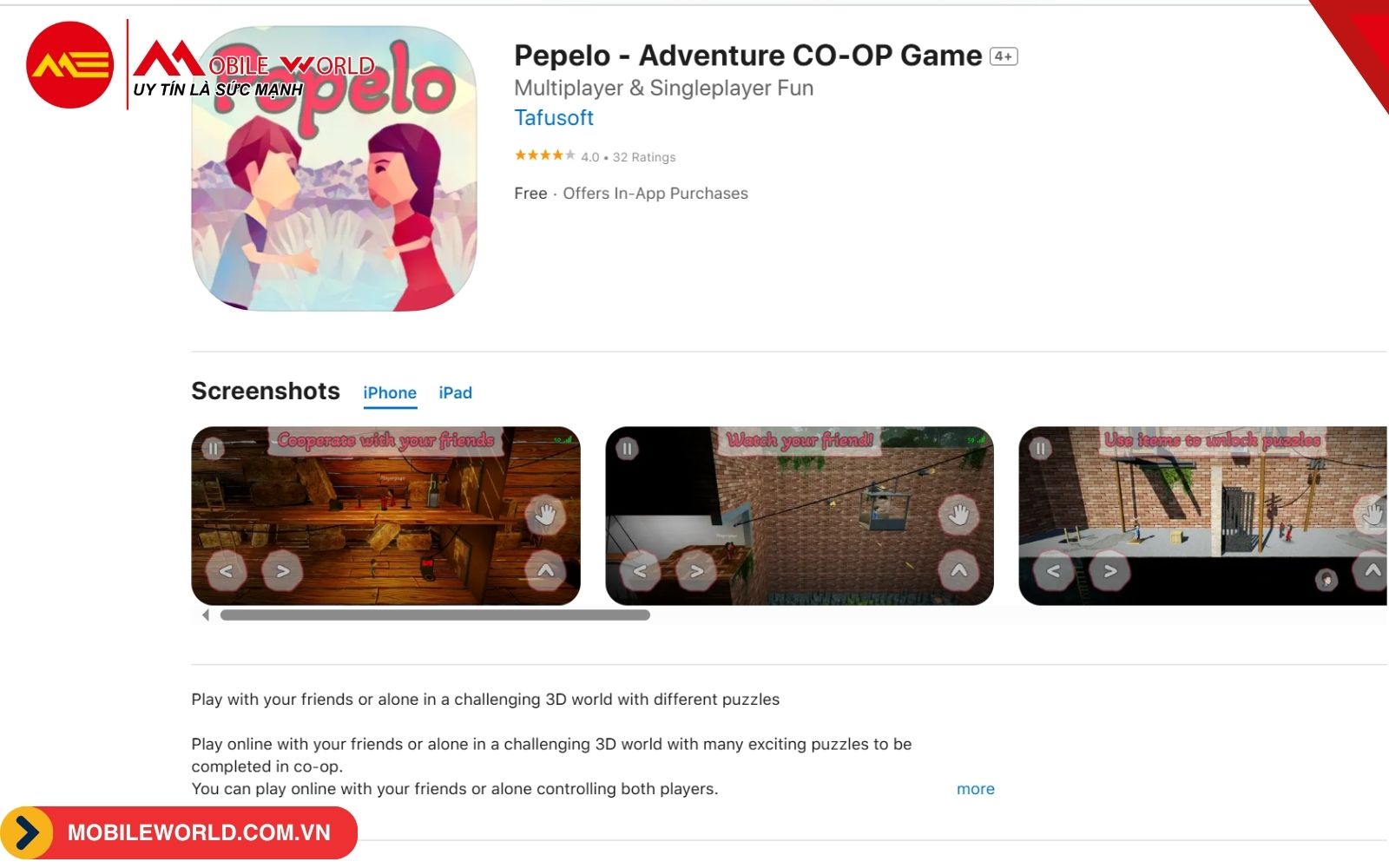 Game giải đố 2 người Pepelo - Adventure CO-OP Game