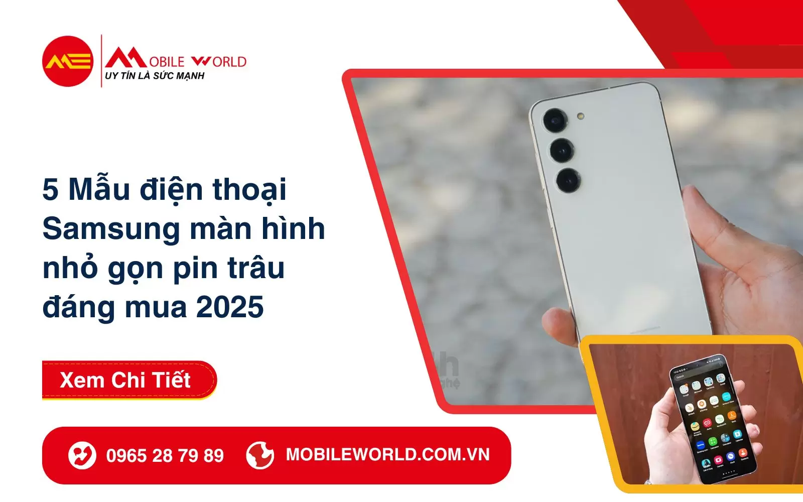 5 Mẫu điện thoại Samsung màn hình nhỏ gọn pin trâu đáng mua 2025
