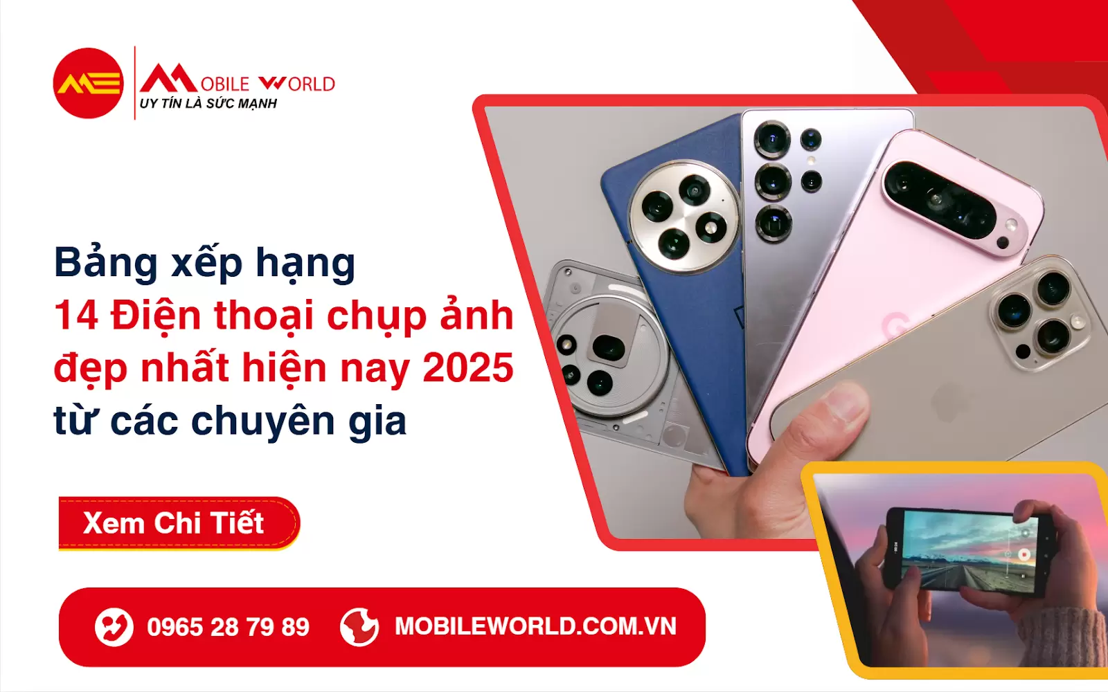 Bảng xếp hạng 14 Điện thoại chụp ảnh đẹp nhất 2025 đáng mua