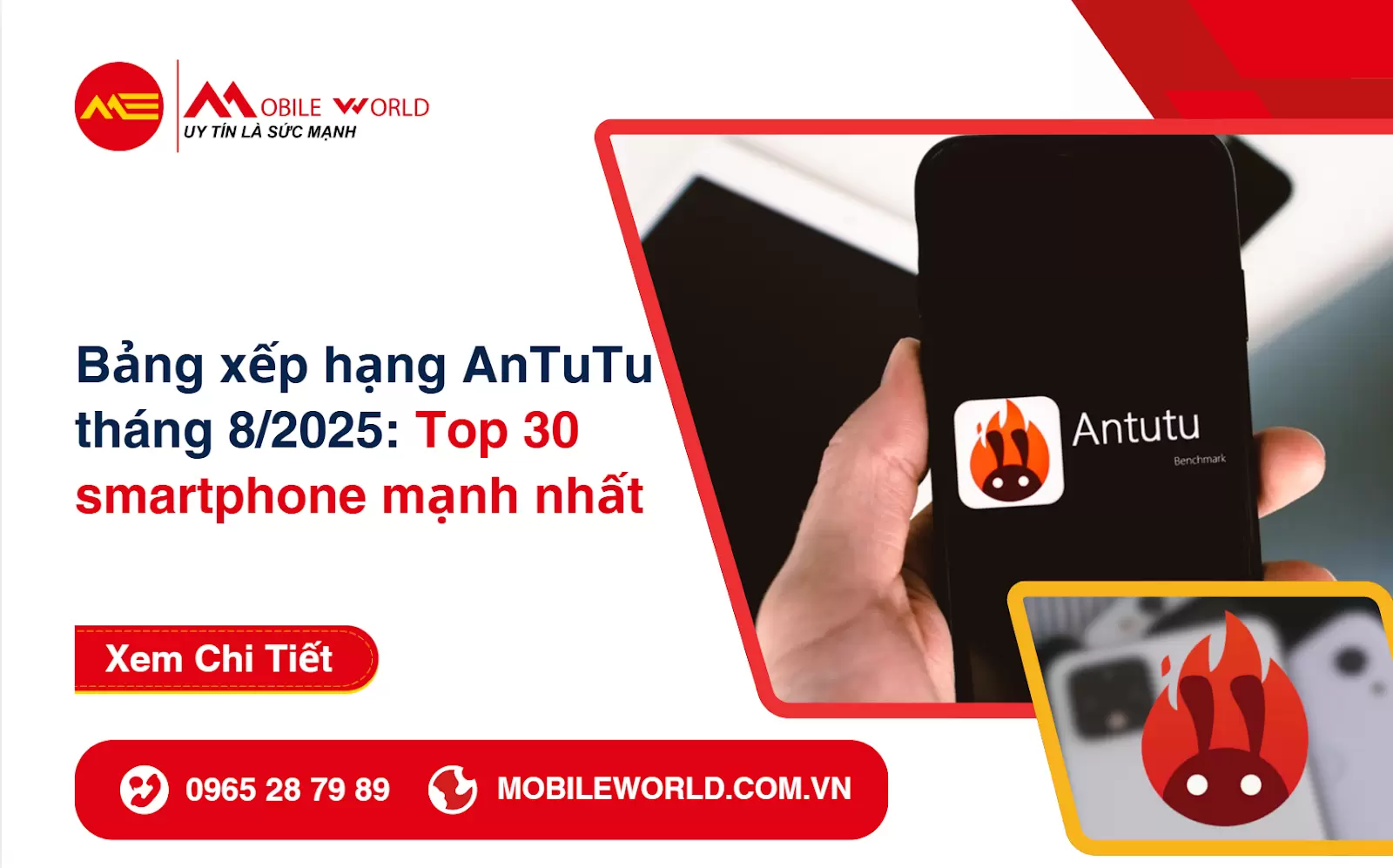 Bảng xếp hạng AnTuTu tháng 8/2025: Top 30 smartphone mạnh nhất