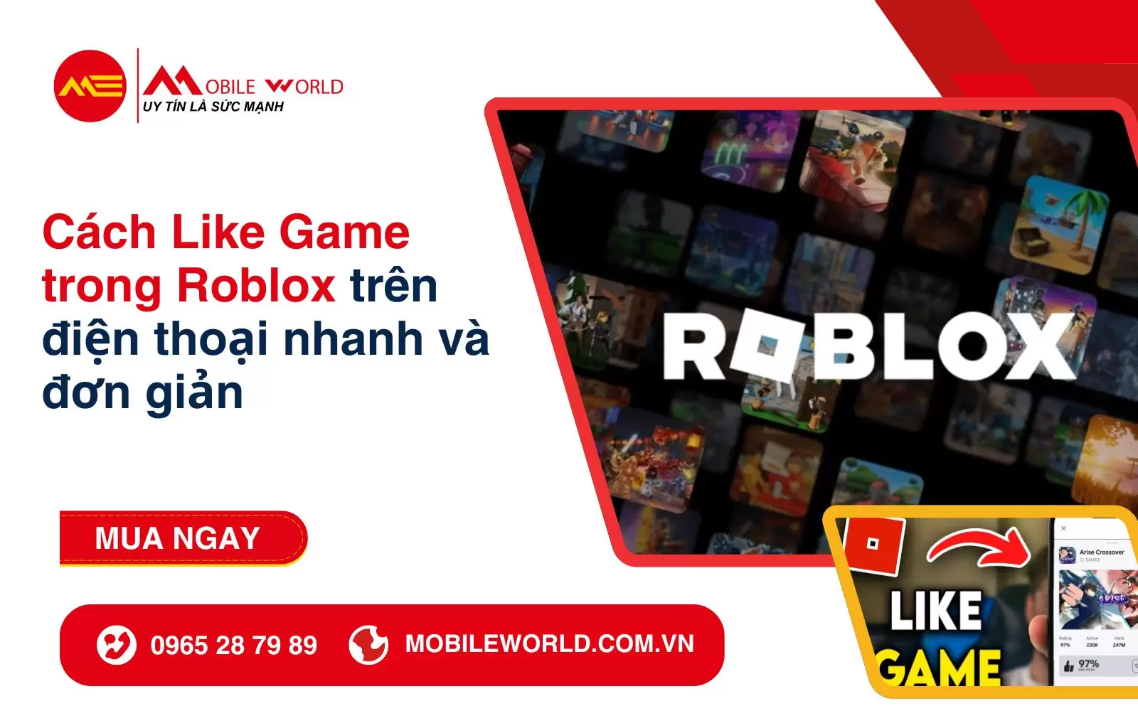 Cách Like Game trong Roblox trên điện thoại nhanh và đơn giản