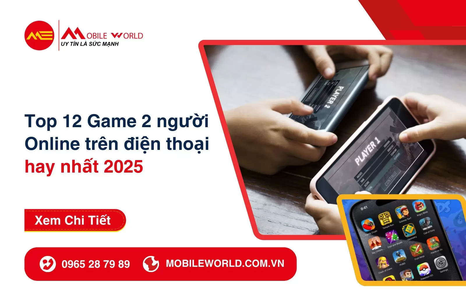 Top 12 Game 2 người Online trên điện thoại hay nhất 2025