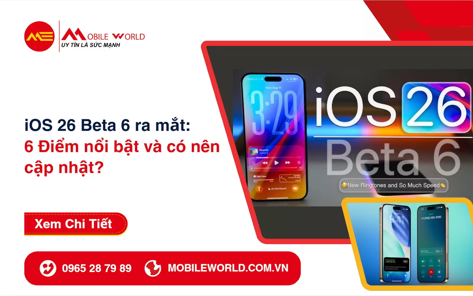 iOS 26 Beta 6 ra mắt: 6 Điểm nổi bật và có nên cập nhật?