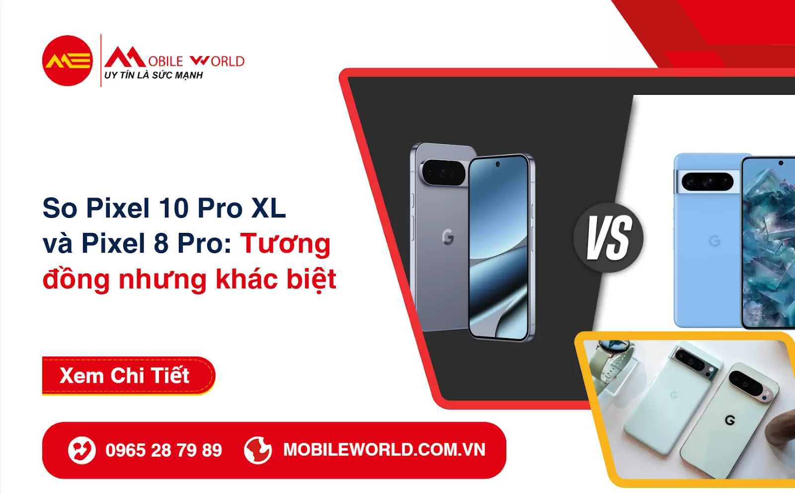 So Pixel 10 Pro XL và Pixel 8 Pro: Tương đồng nhưng khác biệt