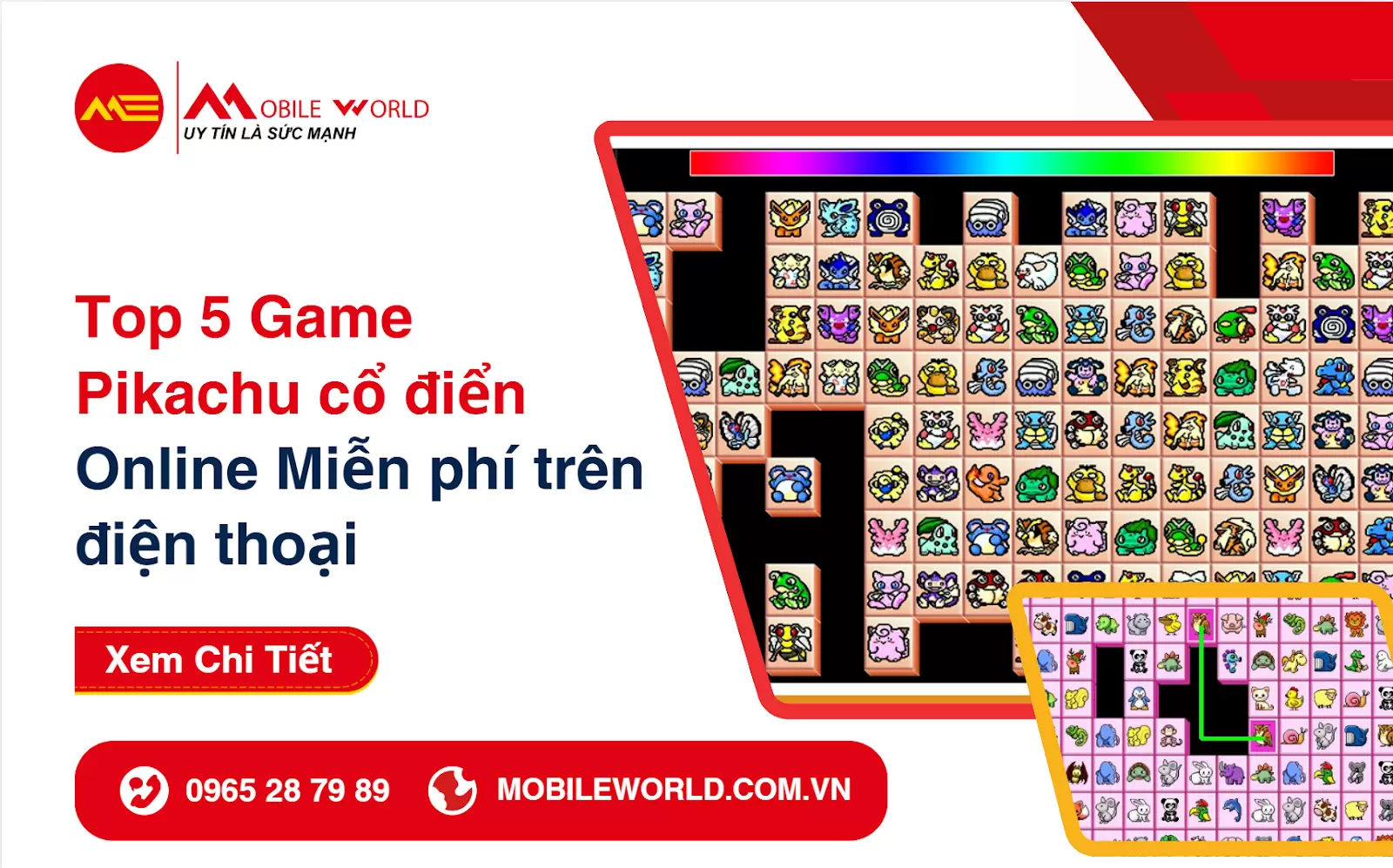 Top 5 Game Pikachu cổ điển online miễn phí trên điện thoại