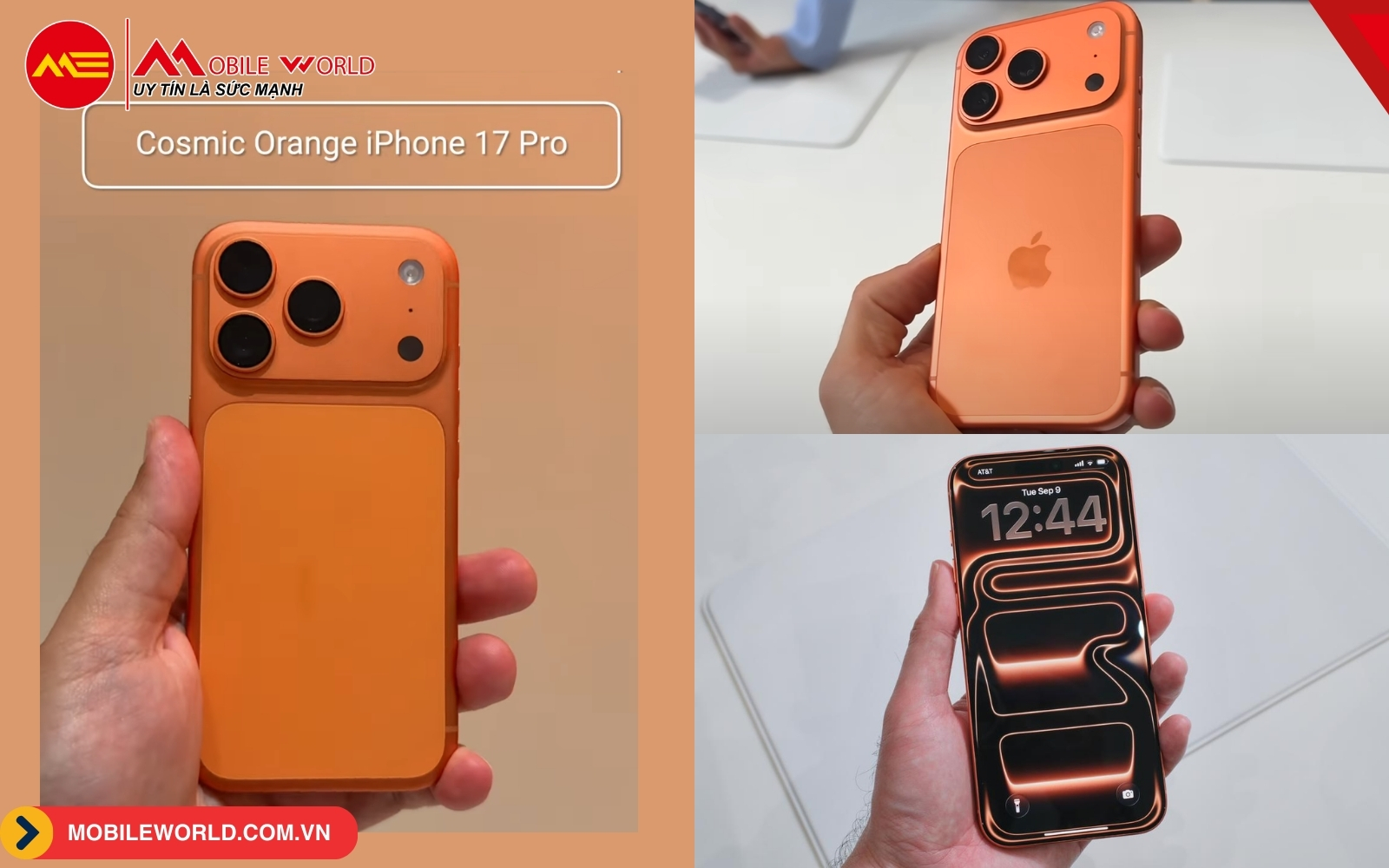iPhone 17 Pro (Max) màu Cosmic Orange (Cam Vũ Trụ)