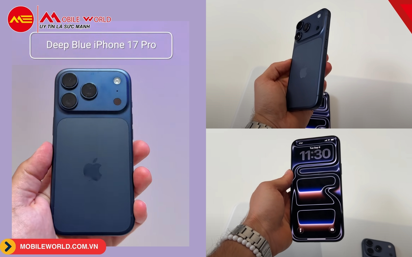 iPhone 17 Pro (Max) màu Deep Blue (Xanh Dương Sâu)