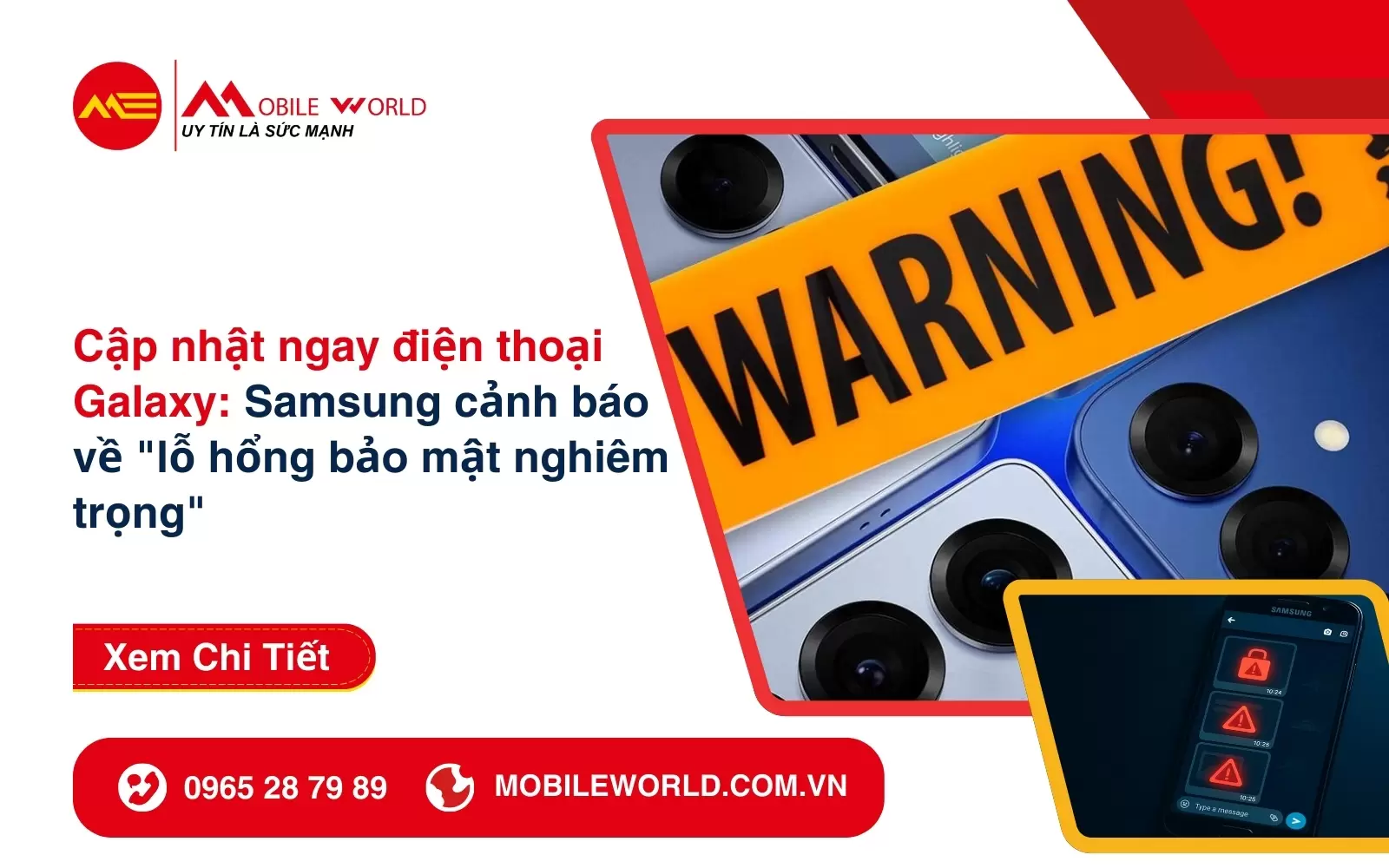 Cập nhật ngay điện thoại Galaxy: Samsung cảnh báo về 