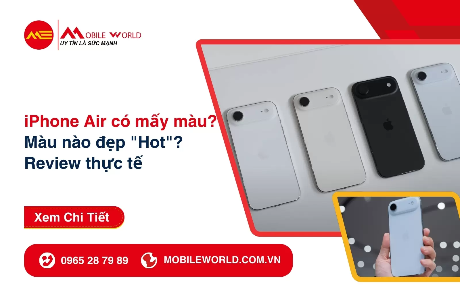iPhone Air có mấy màu? Màu nào đẹp 
