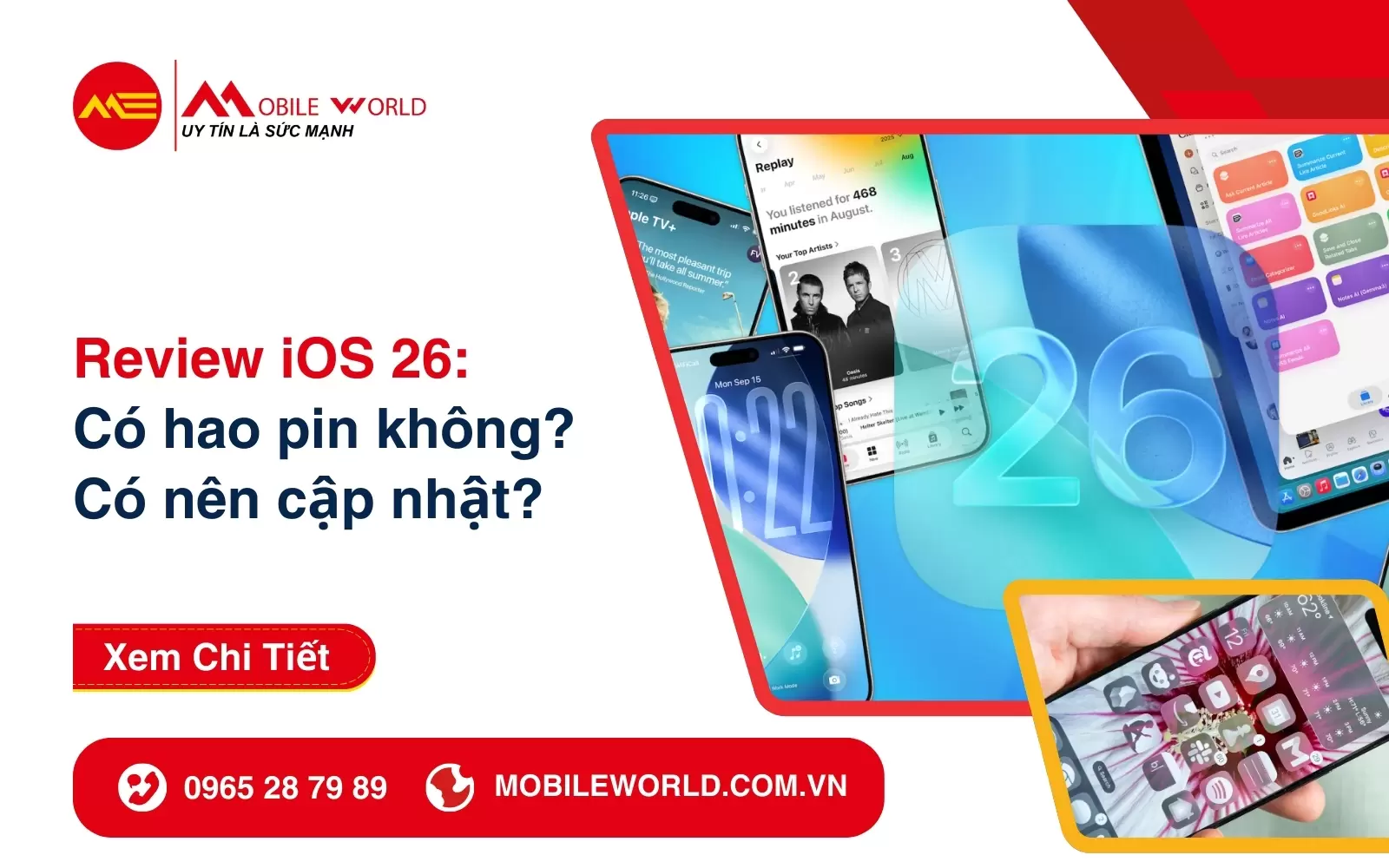 Review iOS 26: Có hao pin không? Có nên cập nhật?