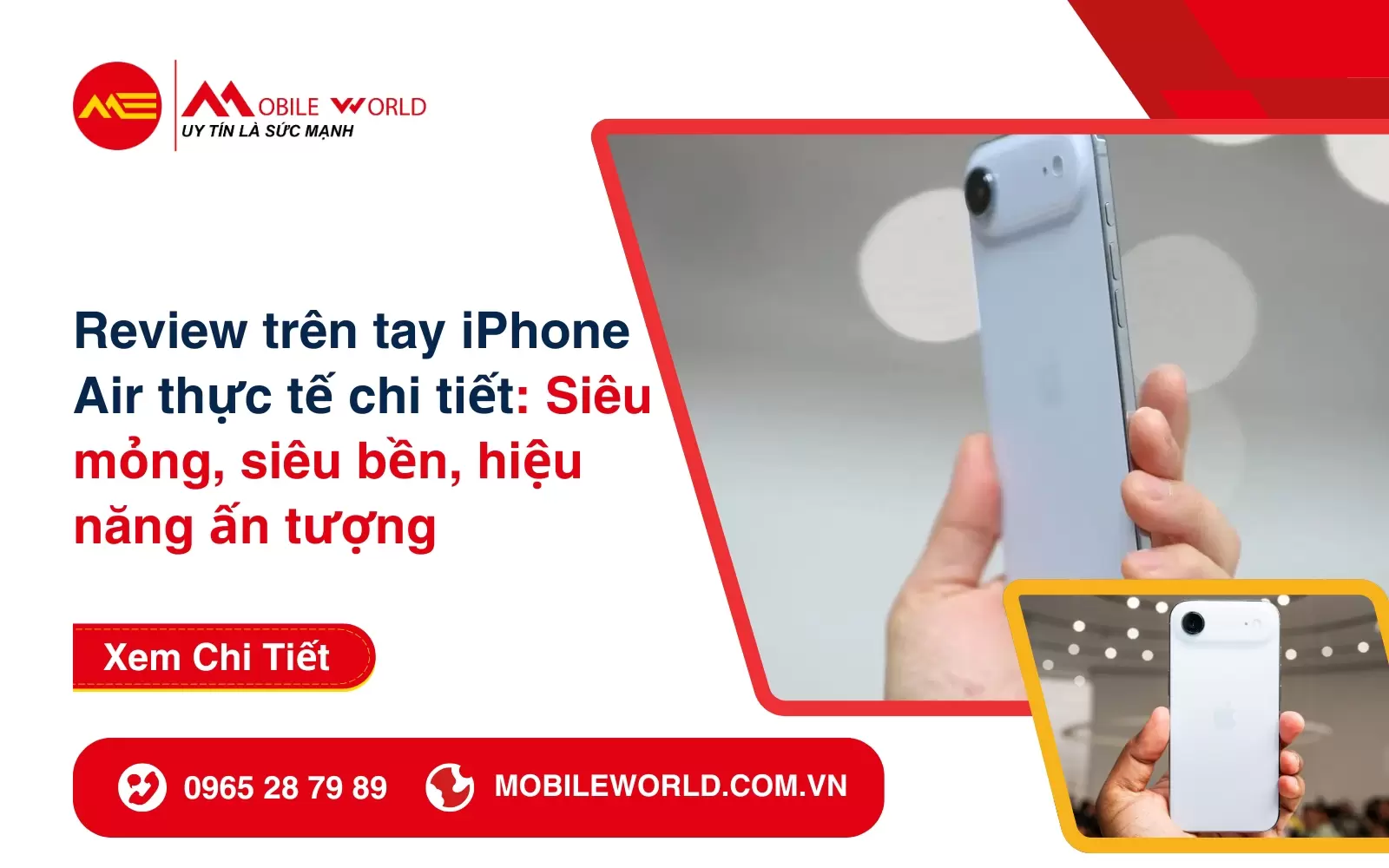 Review trên tay iPhone Air thực tế chi tiết: Siêu mỏng, đẹp, hiệu năng ấn tượng