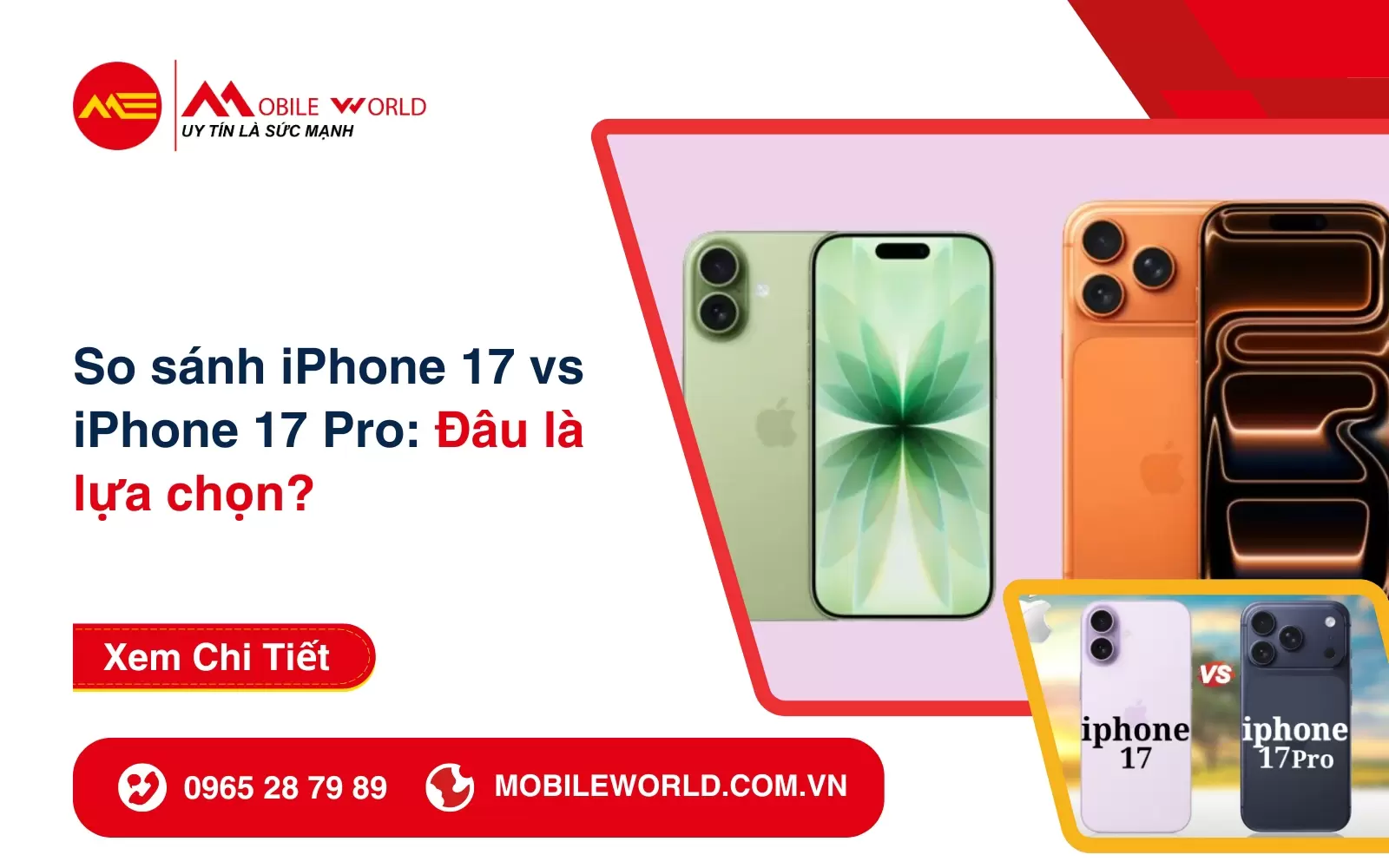 So sánh iPhone 17 vs iPhone 17 Pro: Đâu là lựa chọn?