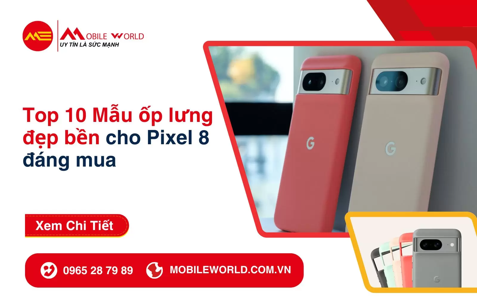 Top 10 Mẫu ốp lưng đẹp bền cho Pixel 8 đáng mua