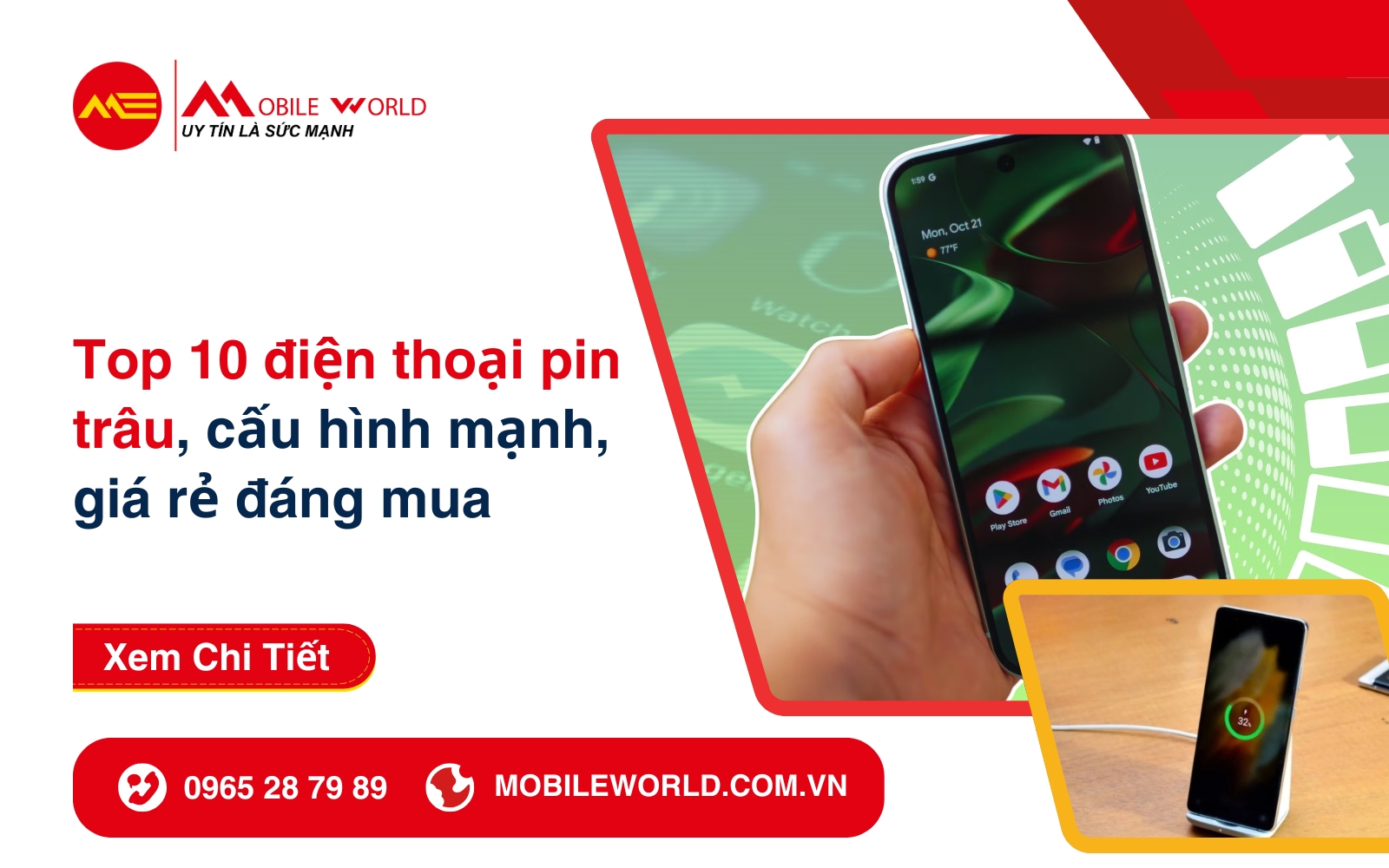 Khám phá top 10 điện thoại pin trâu, cấu hình cực mạnh