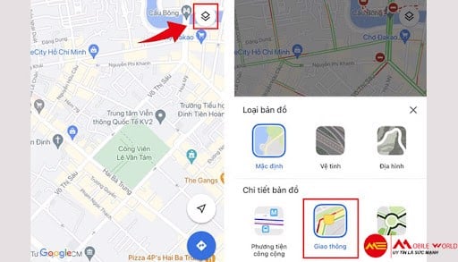 Xem khu vực bị phong tỏa bằng Google Maps trên smartphone