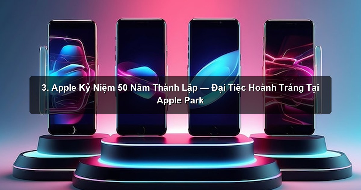 3. Apple Kỷ Niệm 50 Năm Thành Lập — Đại Tiệc Hoành Tráng Tại Apple Park
