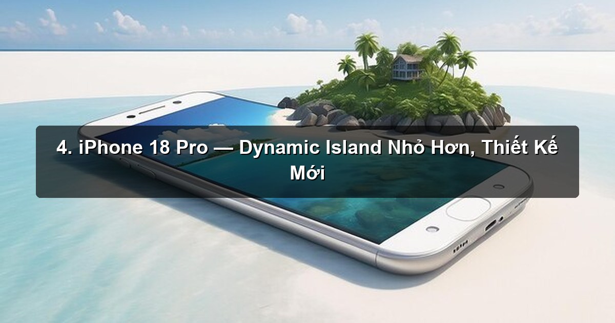 4. iPhone 18 Pro — Dynamic Island Nhỏ Hơn, Thiết Kế Mới