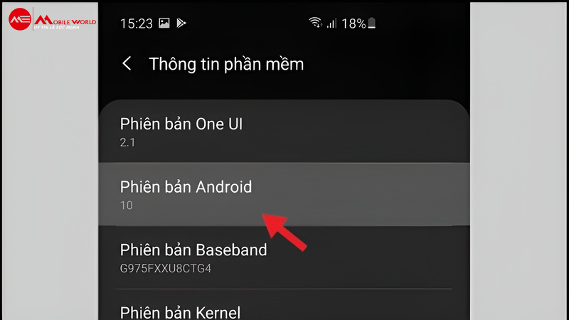 Xác nhận phiên bản đang sử dụng