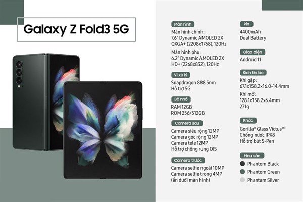 Galaxy Z Fold3 (12GB|256GB) Mới Fullbox