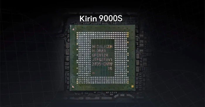 Con chip Kirin 9000S mạnh mẽ, đặc trưng nhà Huawei.